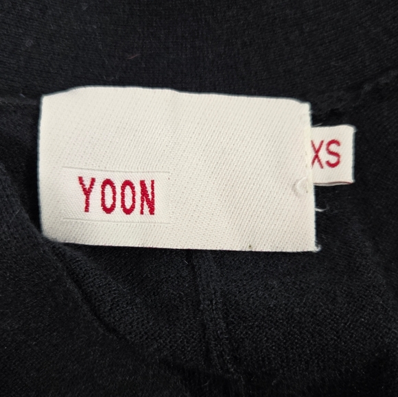 Yoon Cocoon Buttoned Down Black Draped Cardigan - Picture 11 of 13